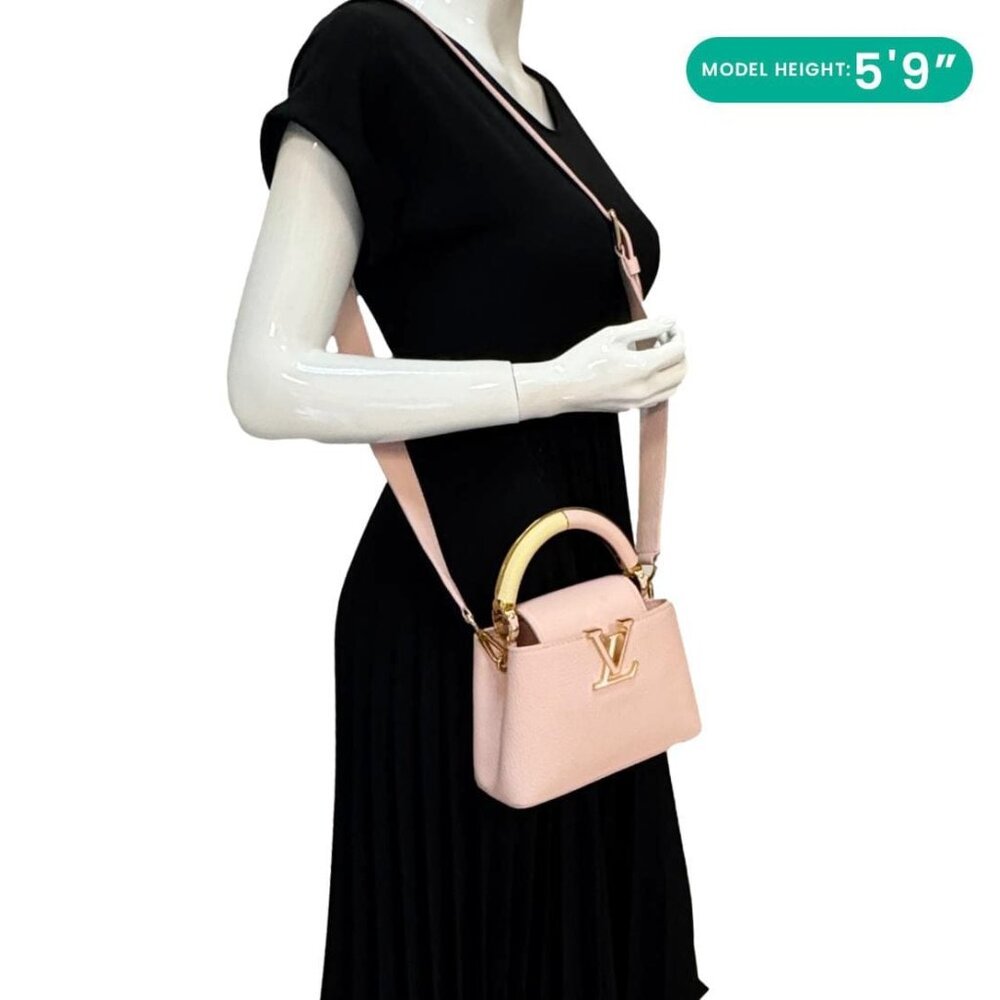 Louis Vuitton  Capucines Mini Taurillon Leather Crossbody Bag Pink - Picture 2 of 12